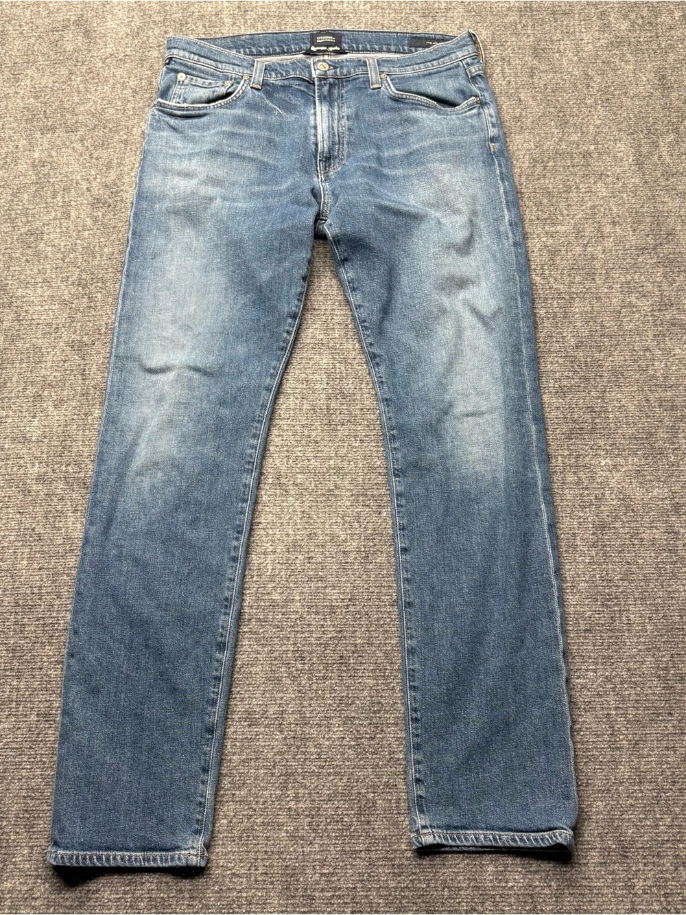 Citizens of Humanity Jeans Mens 33X31 Blue Adler Slim Cotton Hemp Blend USA Made